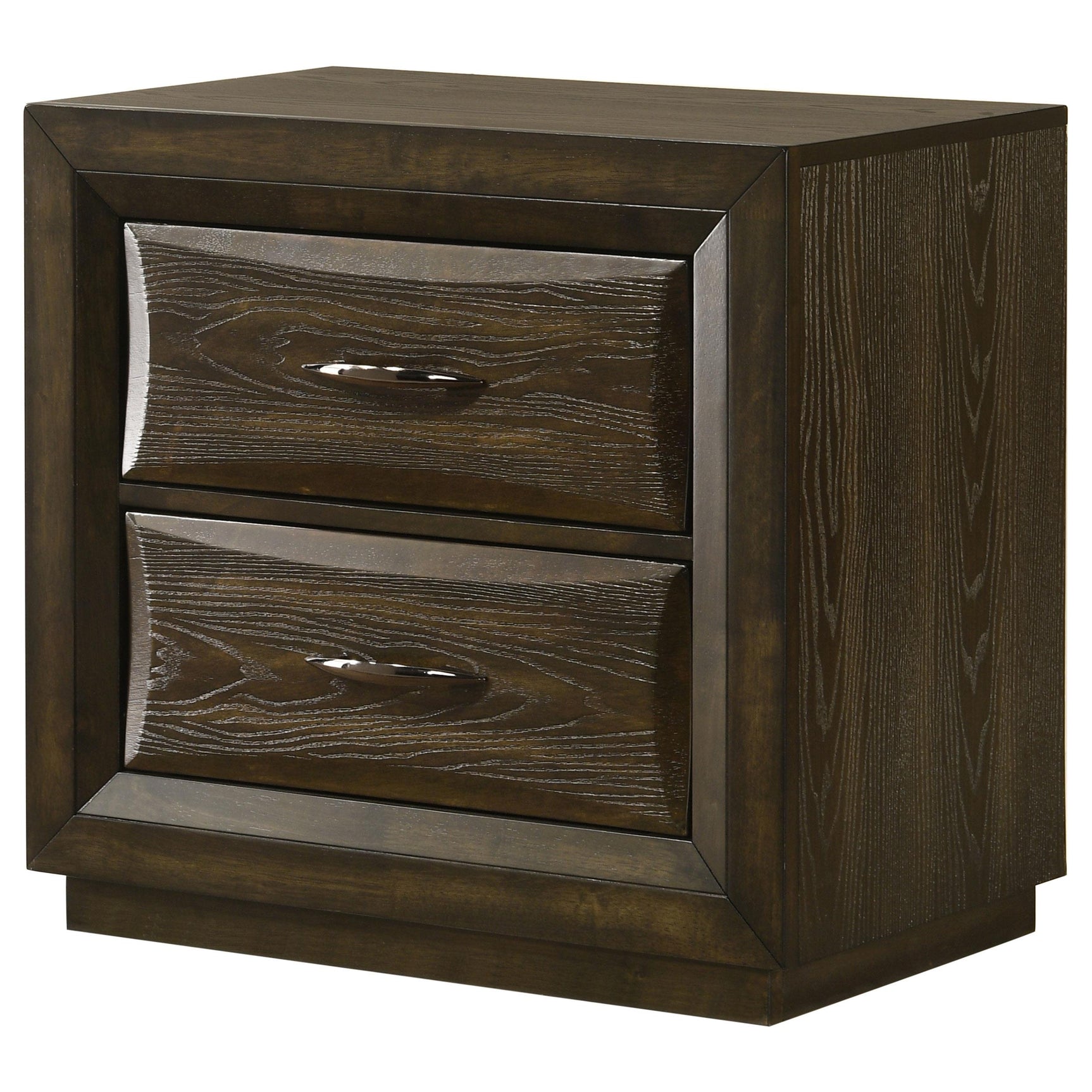 Top view showing oak grain veneer
