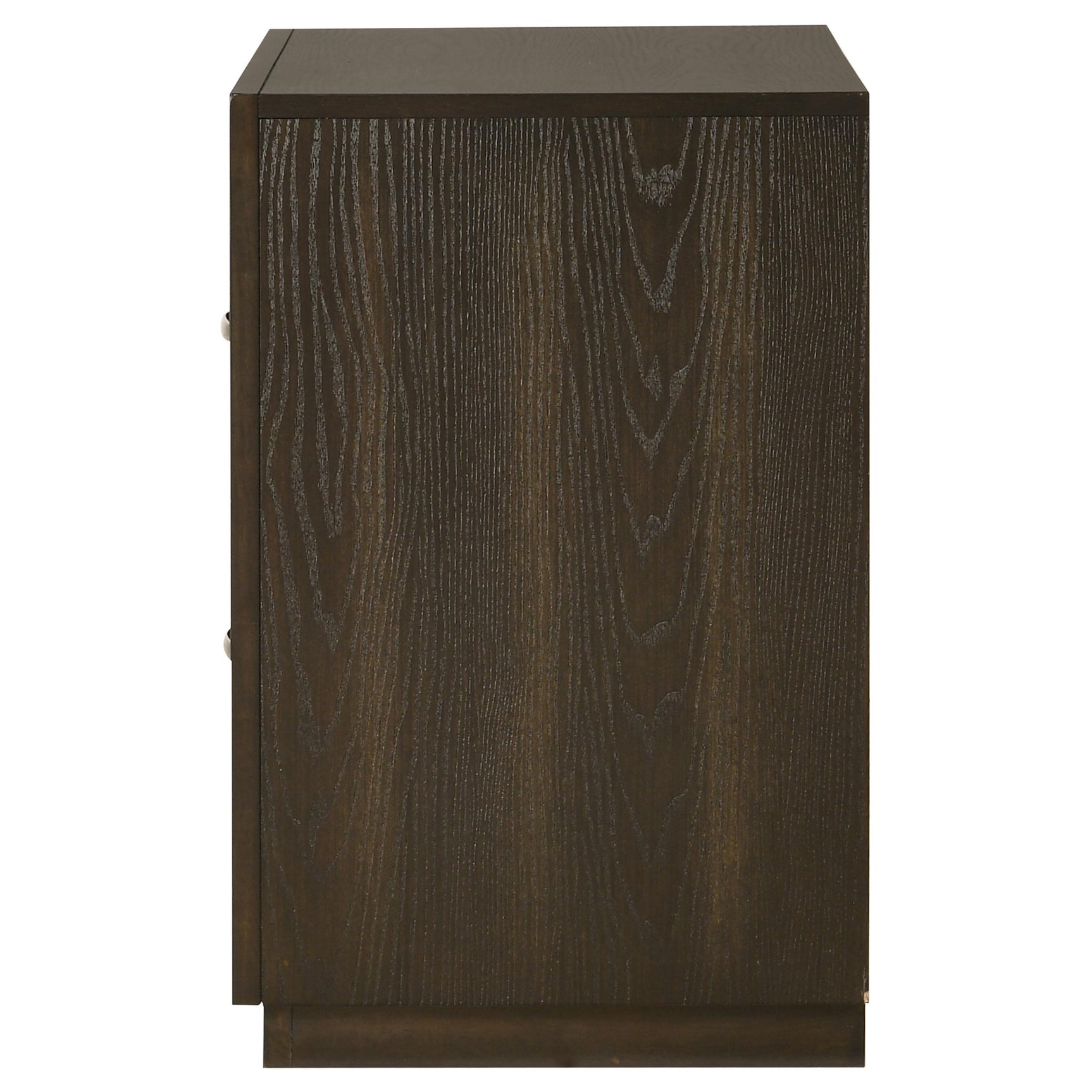 Close-up of drawer glides and handles