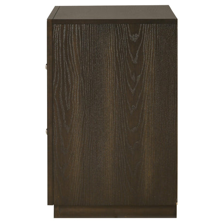 Close-up of drawer glides and handles