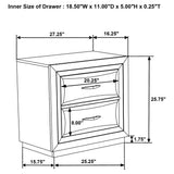 Fully closed drawers of Atlas nightstand