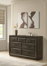 Atlas dresser drawer detail with polished black nickel pull