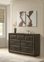 Atlas dresser drawer detail with polished black nickel pull