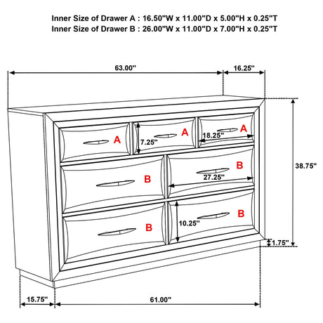 Full bedroom setup with Atlas dresser