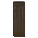 Top view of Atlas 5-drawer chest highlighting wood grain veneer