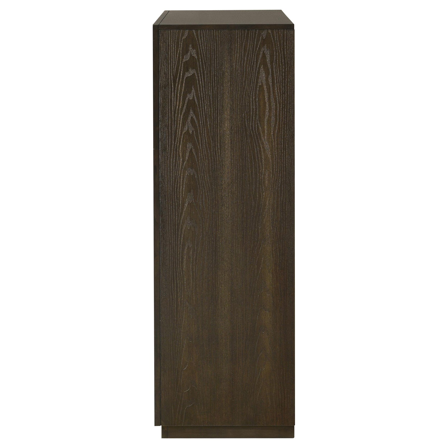 Top view of Atlas 5-drawer chest highlighting wood grain veneer