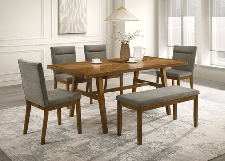 Linus Brown Rectangular Dining Room Set from Decor Furniture