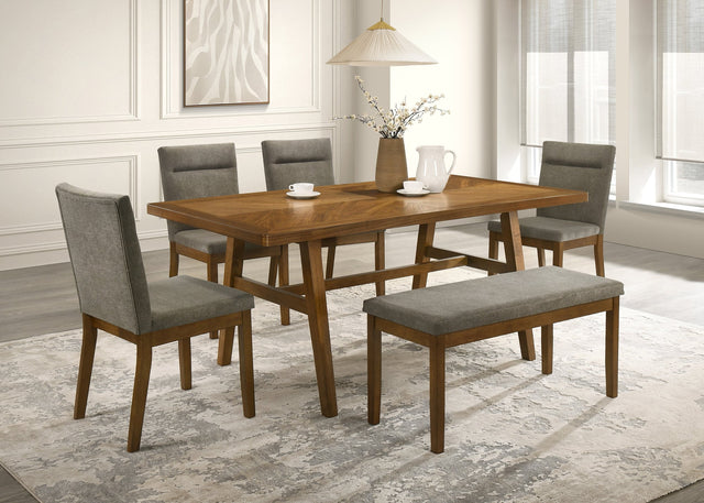 Linus Brown Rectangular Dining Room Set from Decor Furniture