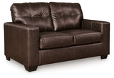 Santorine Loveseat head-on view showing tufted cushions