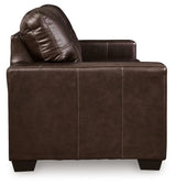 Santorine Dark Brown Leather Sofa angled main view