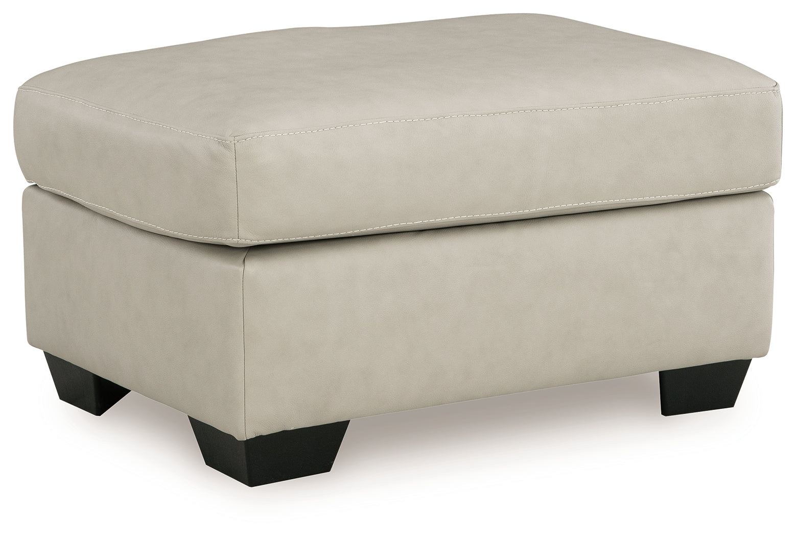 Santorine Leather Match Ottoman head-on view