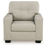 Santorine Bone Leather Chair rear view