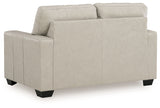 Close-up of Santorine loveseat stitching and tufting
