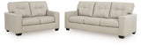 Side view of Santorine Bone Sofa and Loveseat