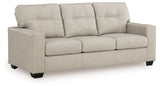 Santorine Bone Leather Sofa side view