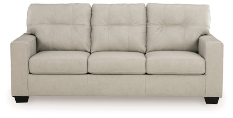 Santorine Bone Leather Sofa detailed stitch view