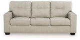 Santorine Bone Leather Queen Sofa Sleeper