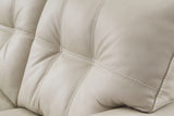 Leather swatch of Santorine loveseat upholstery