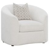 Rainn Boucle Upholstered Sloped Arm Accent Chair Latte — product view