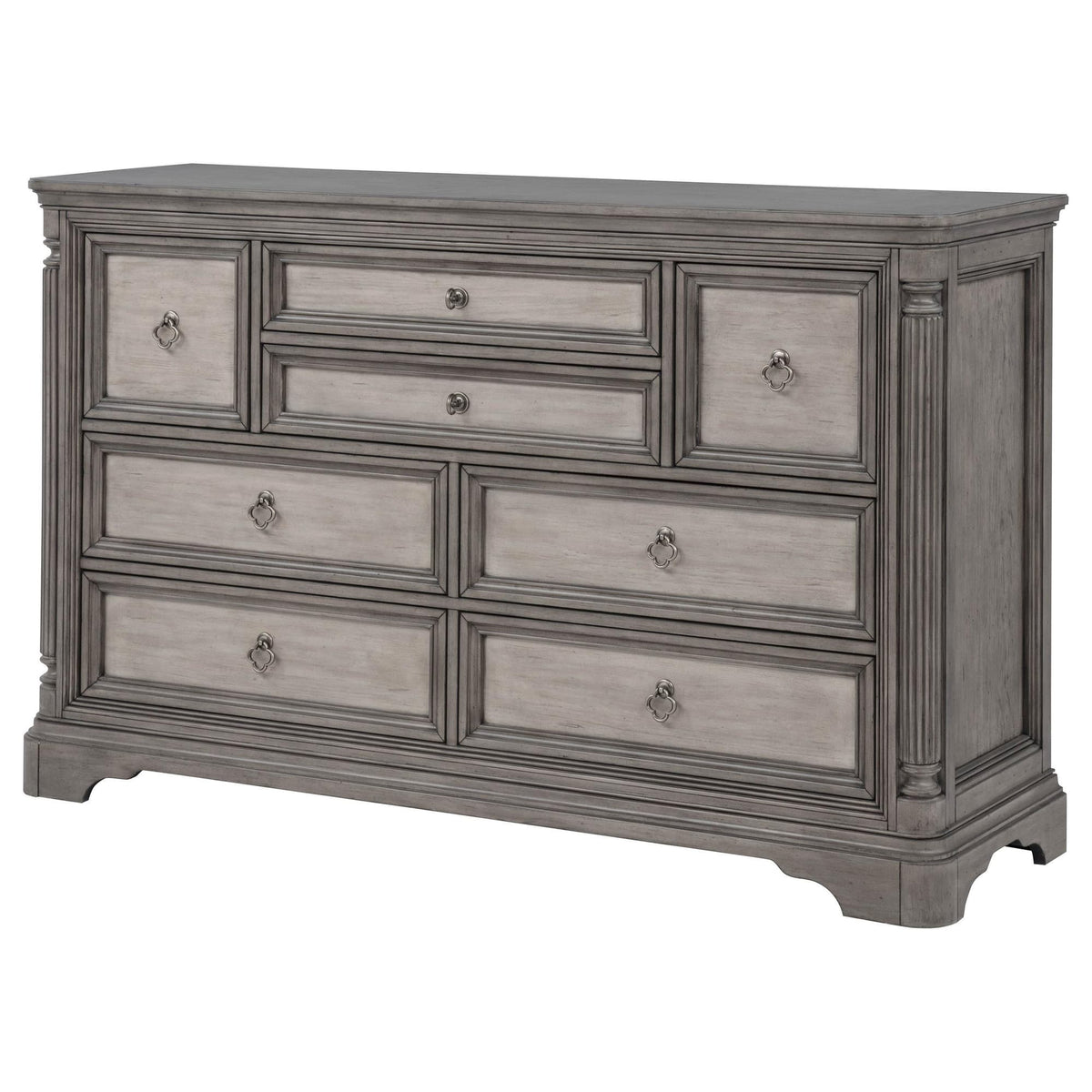 Cresswell 8-Drawer Bedroom Dresser Weathered Taupe — product image 4