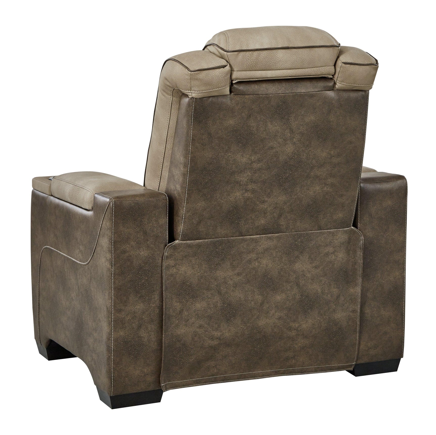 Next-Gen Durapella Sand Faux Leather Power Recliner back view