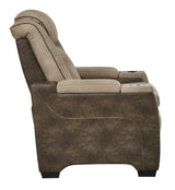 Next-Gen Durapella Sand Faux Leather Power Recliner main front angle