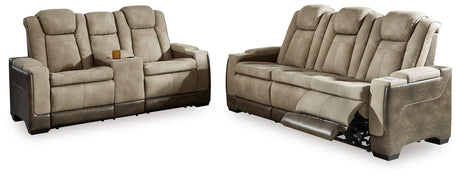 Adjustable headrest detail on loveseat