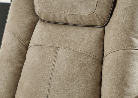 Armrest storage compartment in loveseat