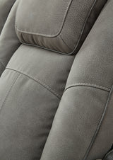 Close-up of DuraPella leather upholstery stitching