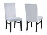 Main view of Tracy light gray side chairs included in dining set