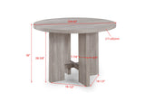 Detail view highlighting materials of Amara Drift Wood Round Dining Room Set