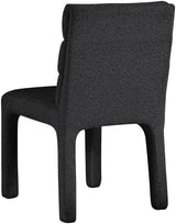 Kai Black Boucle Fabric Dining Chair - Ella Furniture