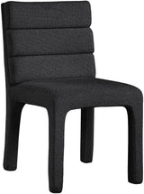 Kai Black Boucle Fabric Dining Chair - Ella Furniture