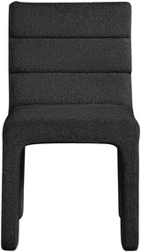 Kai Black Boucle Fabric Dining Chair - Ella Furniture