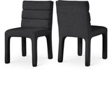Kai Black Boucle Fabric Dining Chair - Ella Furniture