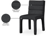 Kai Black Boucle Fabric Dining Chair - Ella Furniture