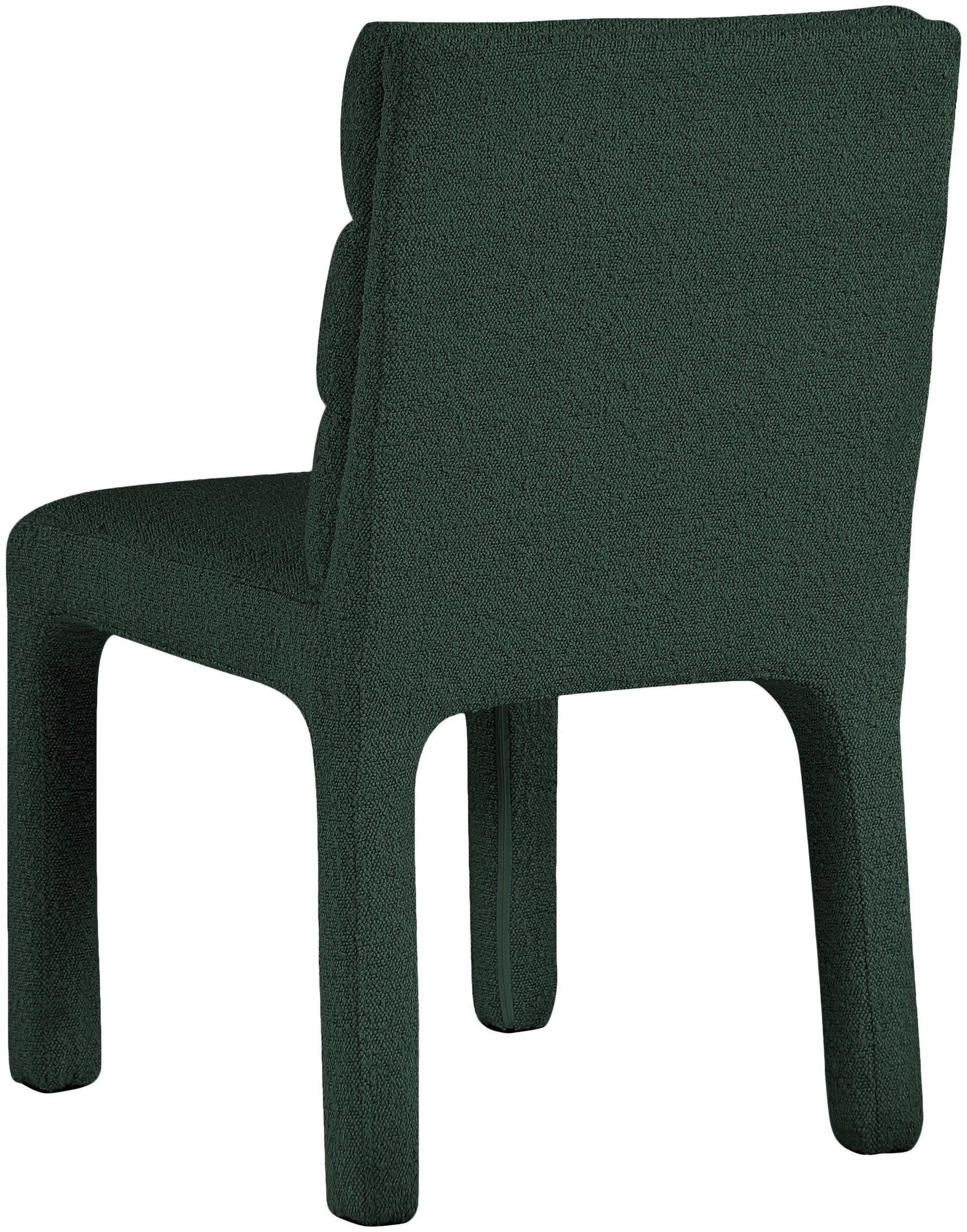 Kai Green Boucle Fabric Dining Chair - Ella Furniture