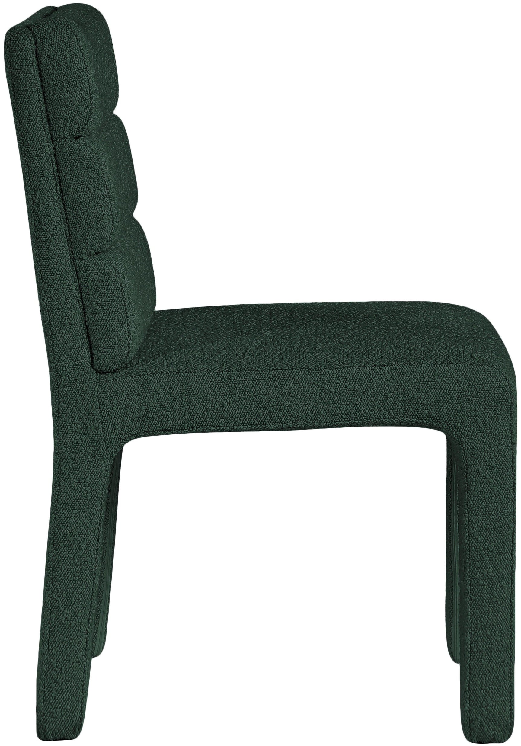 Kai Green Boucle Fabric Dining Chair - Ella Furniture