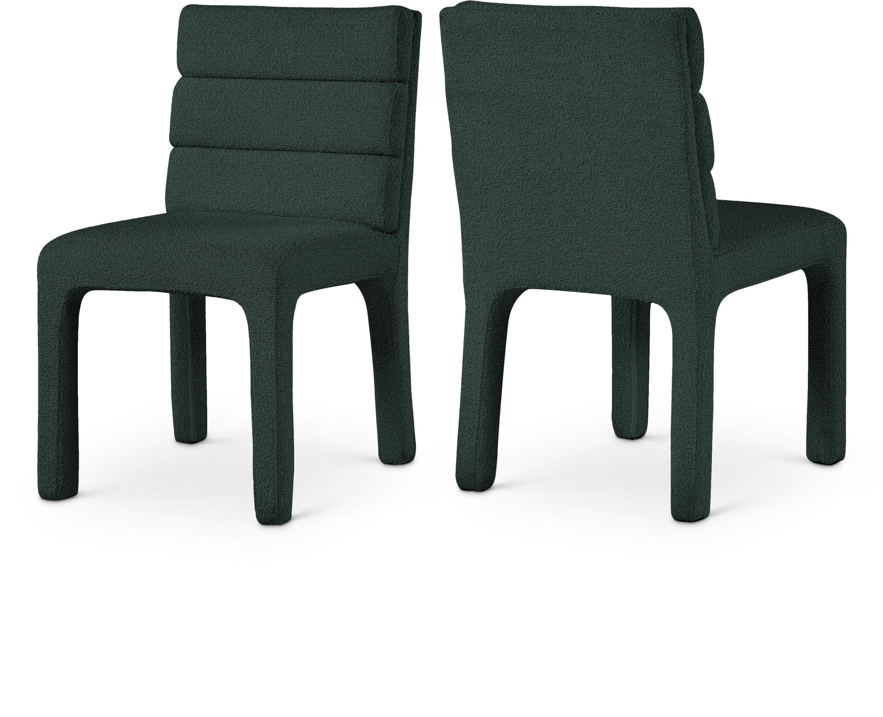 Kai Green Boucle Fabric Dining Chair - Ella Furniture