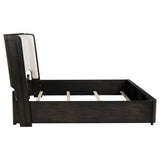 Leandro Queen Wingback Bed footboard and frame detail