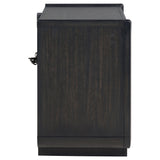 Top surface of nightstand with smooth finish and slight curve