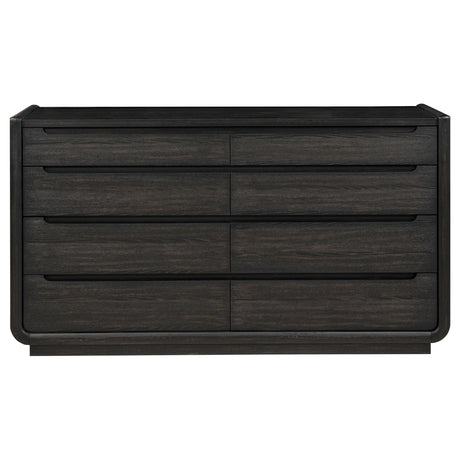 Leandro dresser side angle view with rounded corners