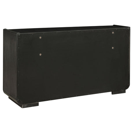 Dresser drawers partially opened illustrating storage space