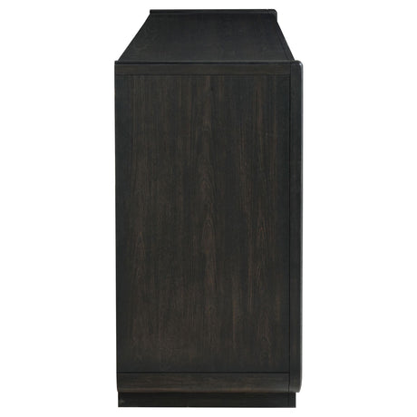 Detail of minimalist drawer pulls
