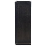 Close-up of black felt-lined top drawer