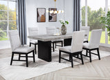 Detail view of Sebastian dining set table corner