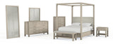 Solano Queen Canopy Bed weathered mango side view