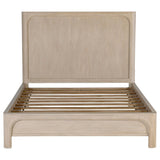 Side view of Solano Queen Panel Bed showing platform slats