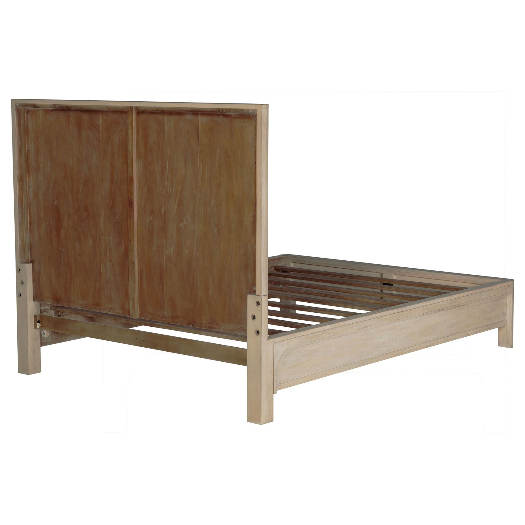Solano 56-inch Queen Panel Bed front view weathered mango finish