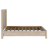 Solano 56-inch Queen Panel Bed front view weathered mango finish