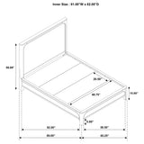 Solano 56-inch Queen Panel Bed front view weathered mango finish